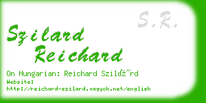 szilard reichard business card